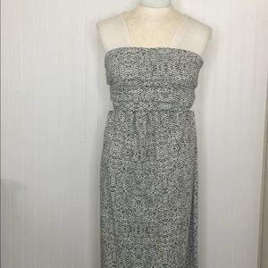 ANN TAYLOR-MAXI DRESS- STRAPLESS BLACK & W…